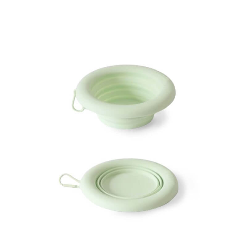 Cuenco plegable para mascotas tazón de silicona portátil