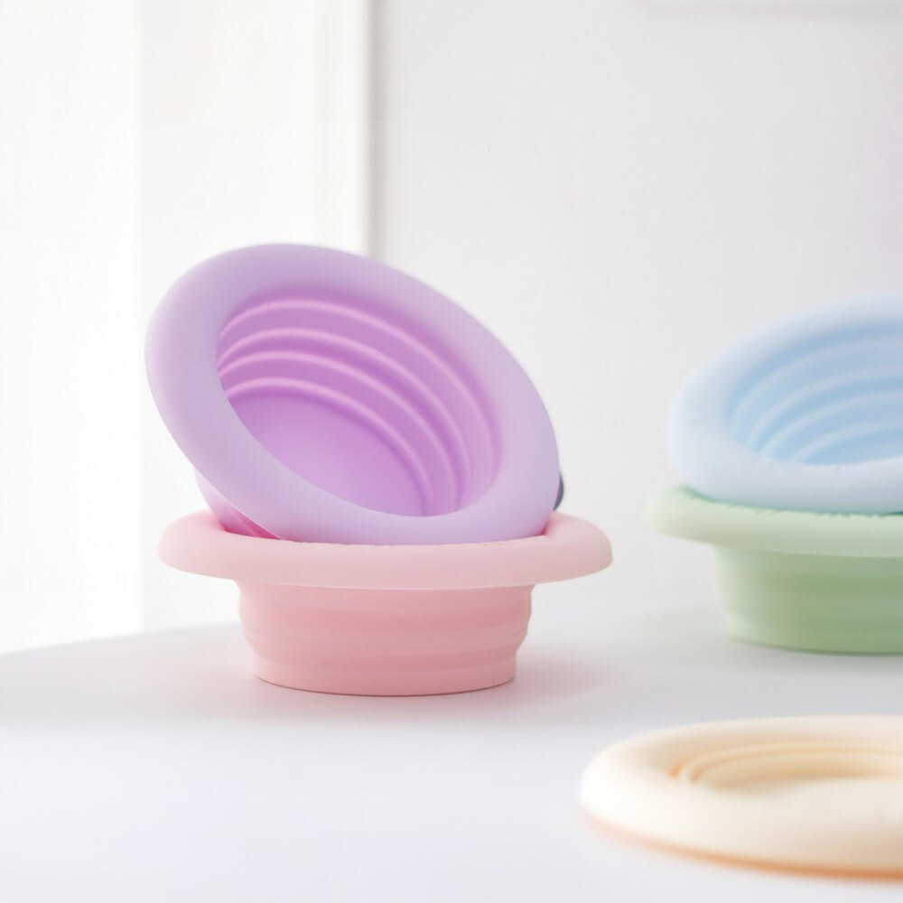 Cuenco plegable para mascotas tazón de silicona portátil