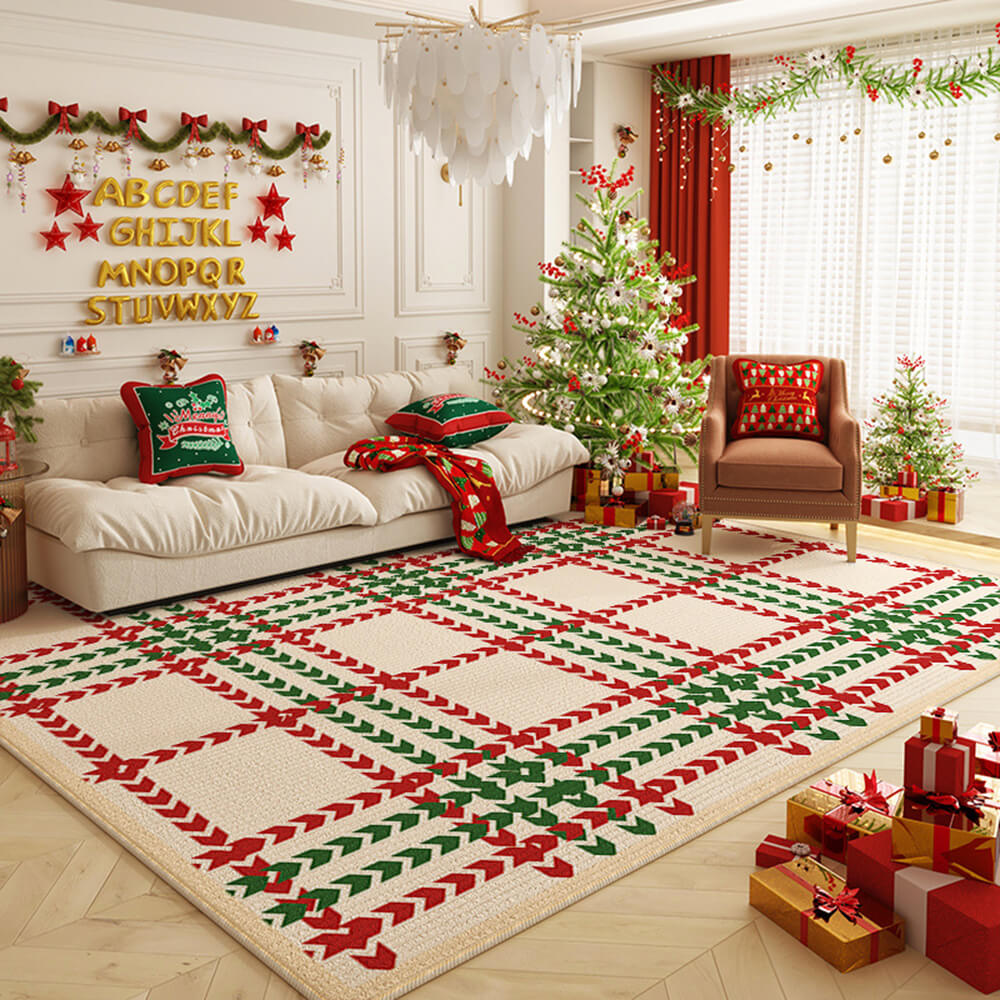 Feliz navidad Multi-usos sin deslizamiento Decorativo Rug Home Area Home Alfombra