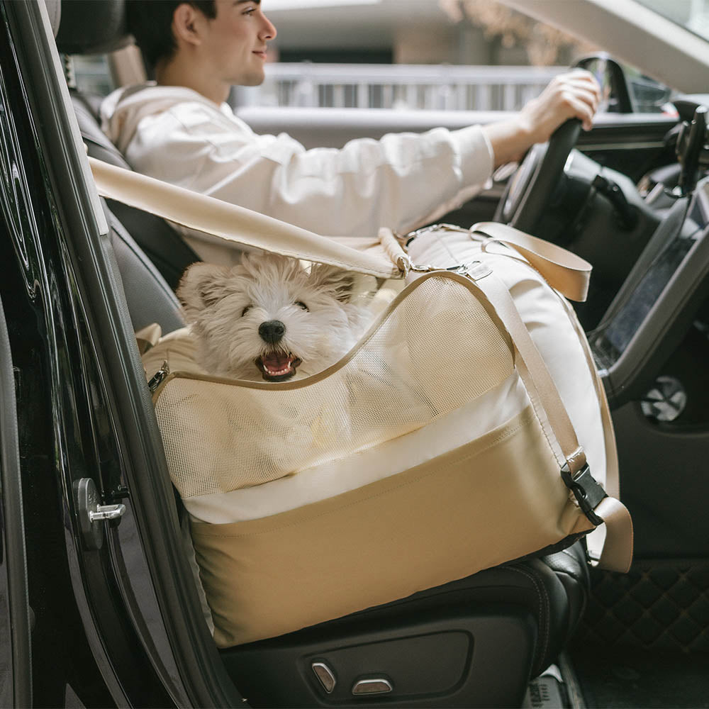 Dog Car Seat Sunshade - Pup Rover Waterproof Breathable Sun Safety Protection Dog Booster Car Seat