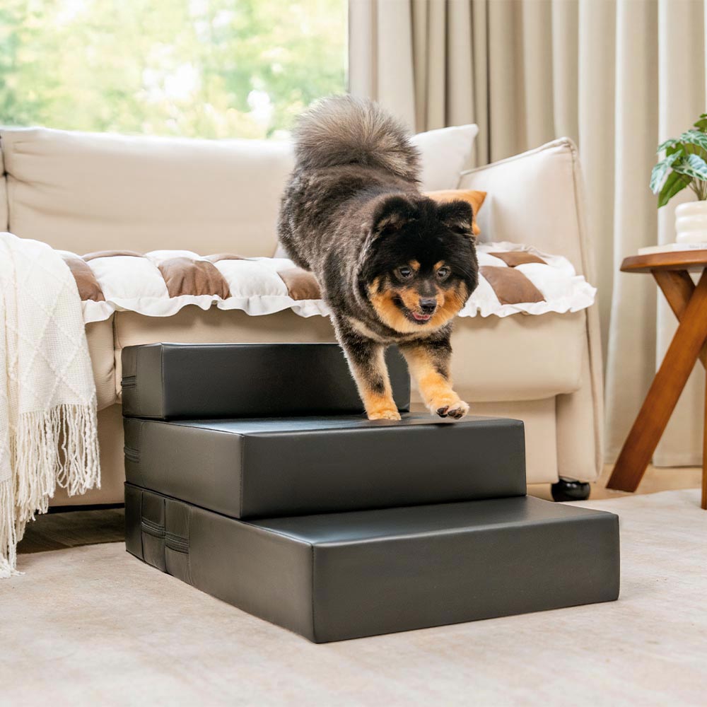 Escaleras de mascotas de nivel múltiple de cuero de PU lavable por el agua