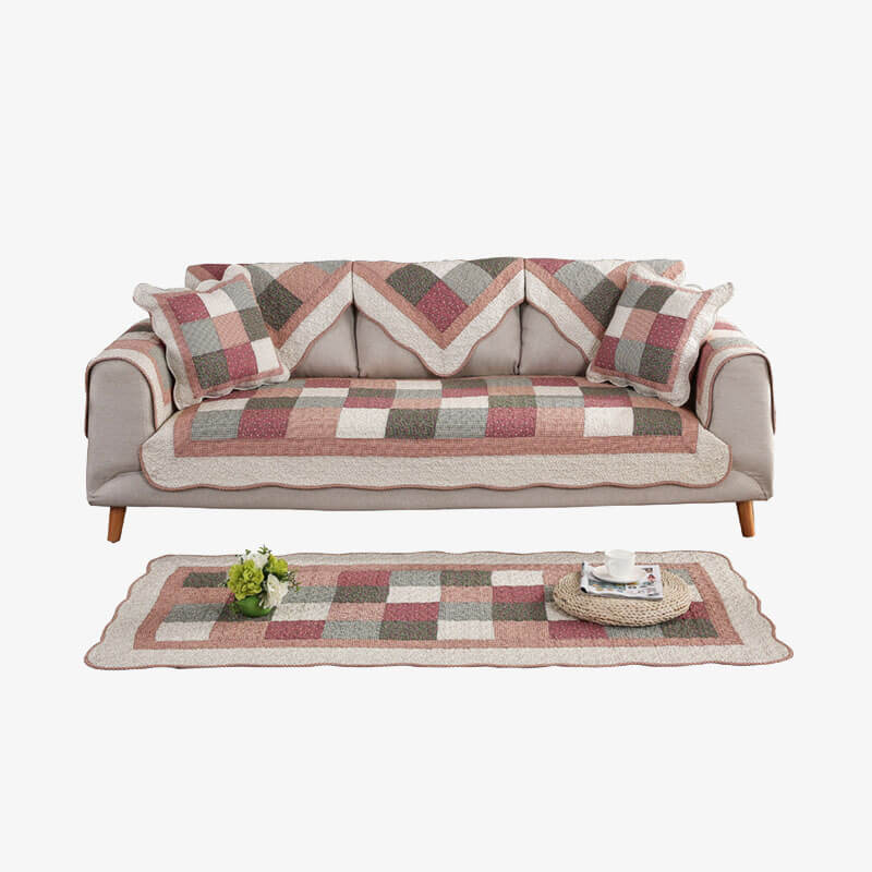 Cubierta de sofá sin deslizamiento de algodón acolchado acolchado