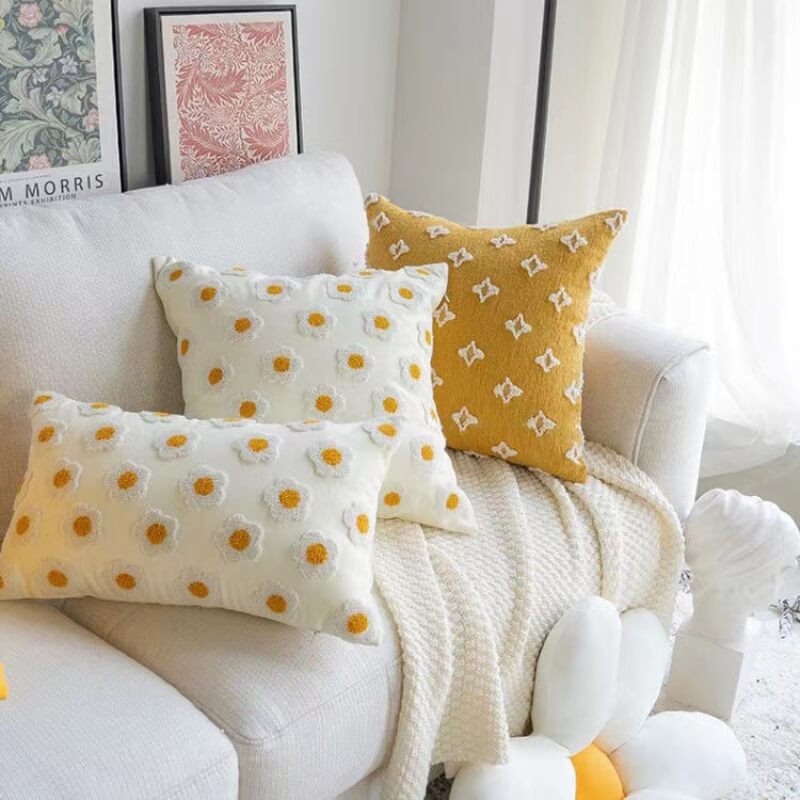 Almohada de almohada de sofá almohada de margarita