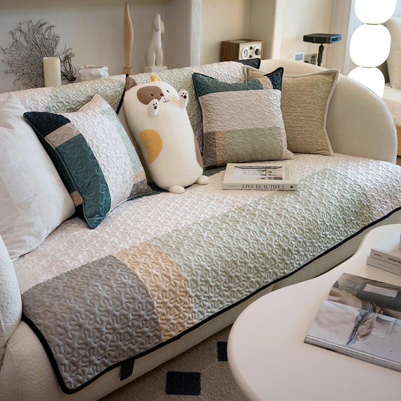 Cubierta de sofá de algodón de lujo de lujo Cubierta de sofá protectora de muebles anti-scratch