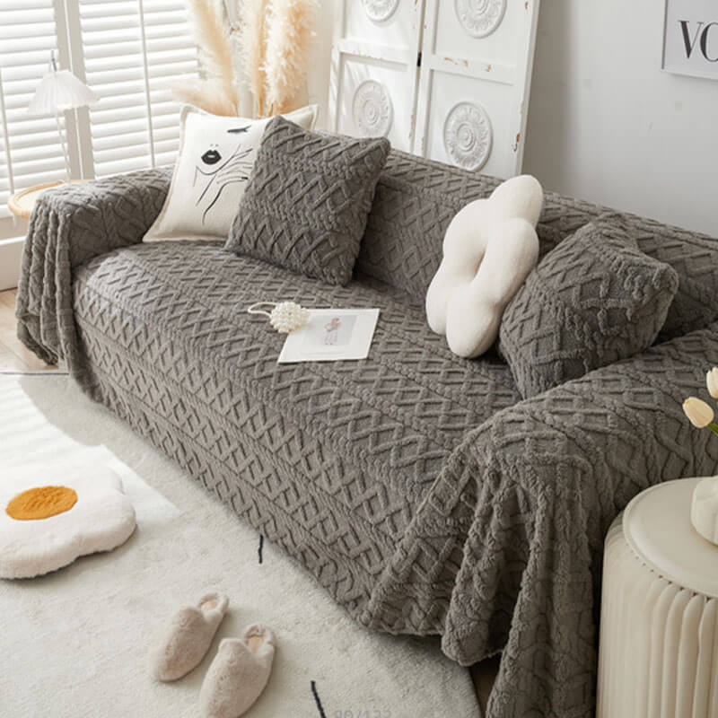 Sólido <tc>Color</tc> Funda protectora de sofá de vellón