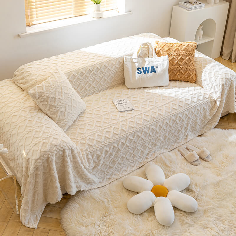 Sólido <tc>Color</tc> Funda protectora de sofá de vellón