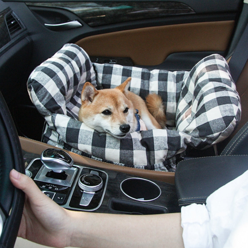 Cama portátil para asiento de coche para perros grandes con refuerzo para mascotas para excursiones de ocio