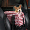 Elegante asiento de seguridad para perros de viajes portátiles a cuadros