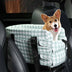 Elegante asiento de seguridad para perros de viajes portátiles a cuadros