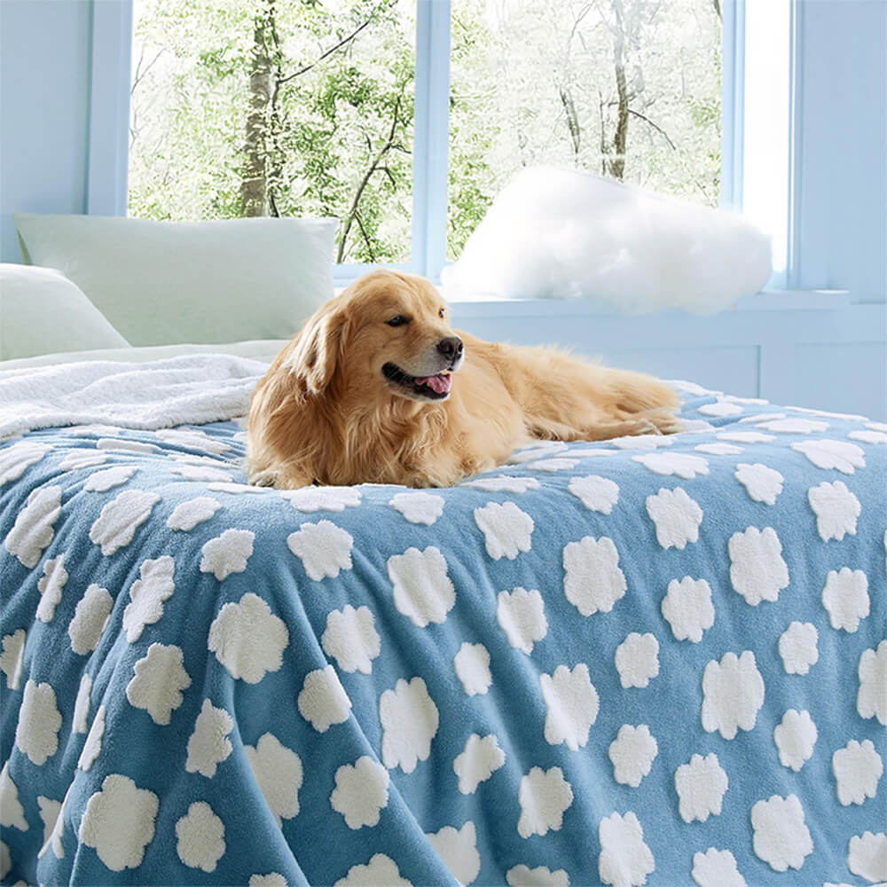 Cloud Flocked Waterproof Multi-Functional Sherpa Dog Blanket