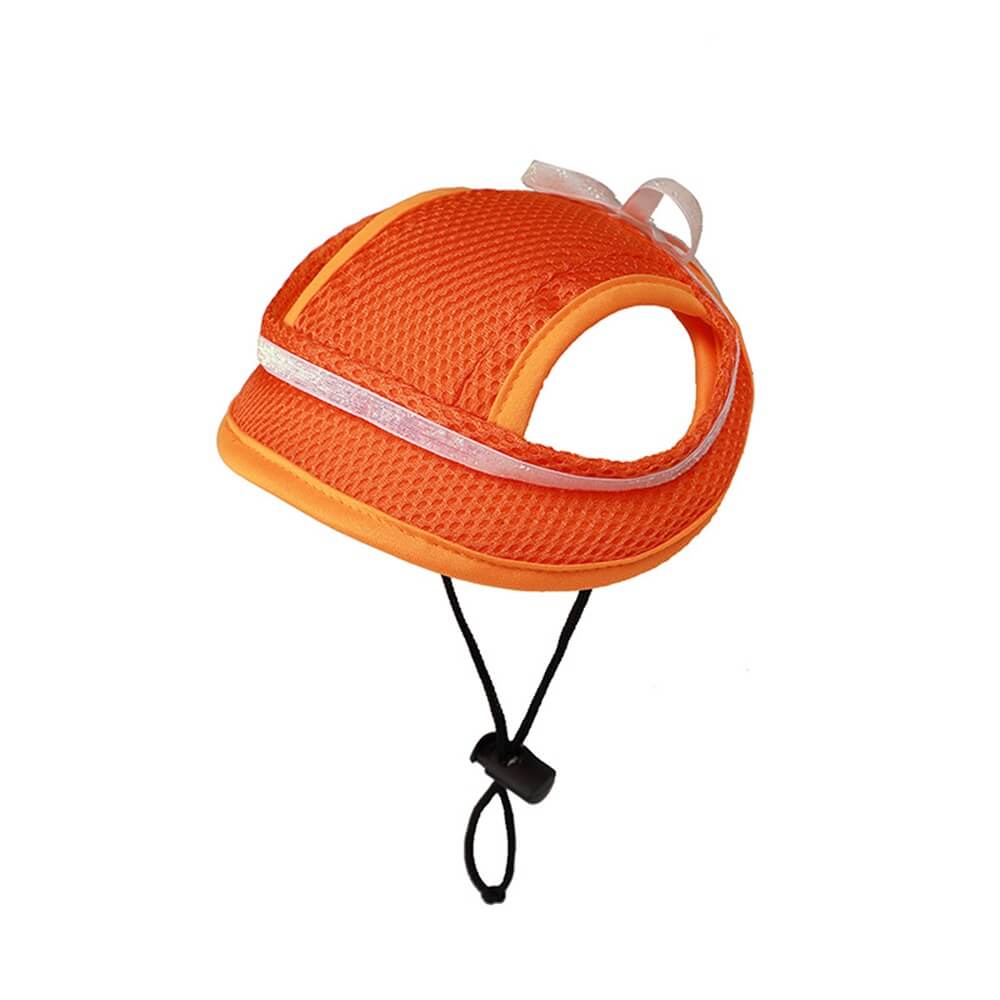 Accesorios para perros y gatos, cuerda ajustable, sombrero para el sol con orejas con fugas