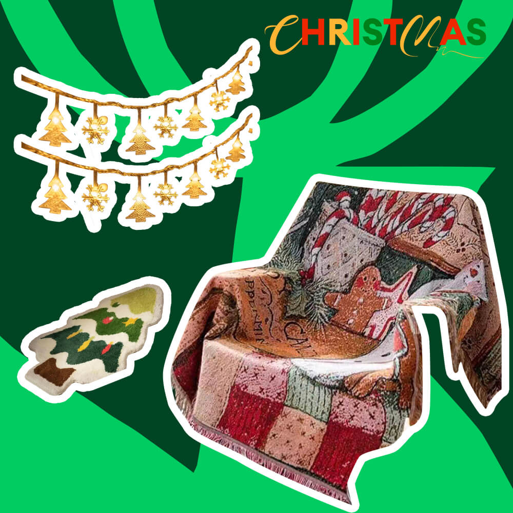 Christmas Throw Blanket - Gift Bundle 3pcs