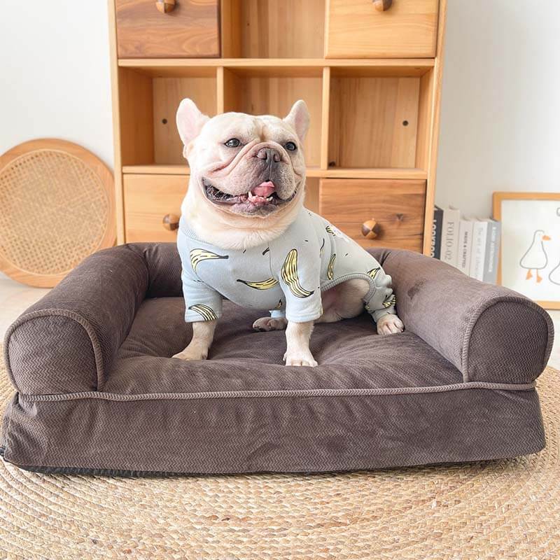 Sofá cama cuadrado para perros extraíble y completamente envuelto