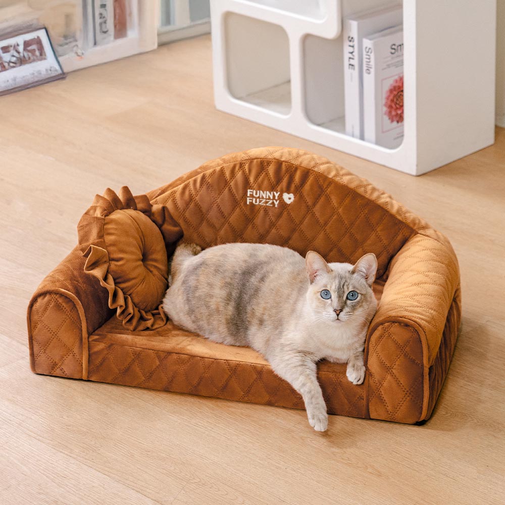 Pinky Cozy Indoor Sofa Calming Cat Bed -  Princess Lord