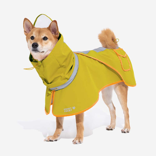 Impermeable reflectante ajustable con perros de bolsillo para perros que coinciden con la estadía del impermeable