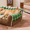 Diamond-Quilted Sherpa Orthopedic Dog & Cat Sofa Bed - Cocoa Pine