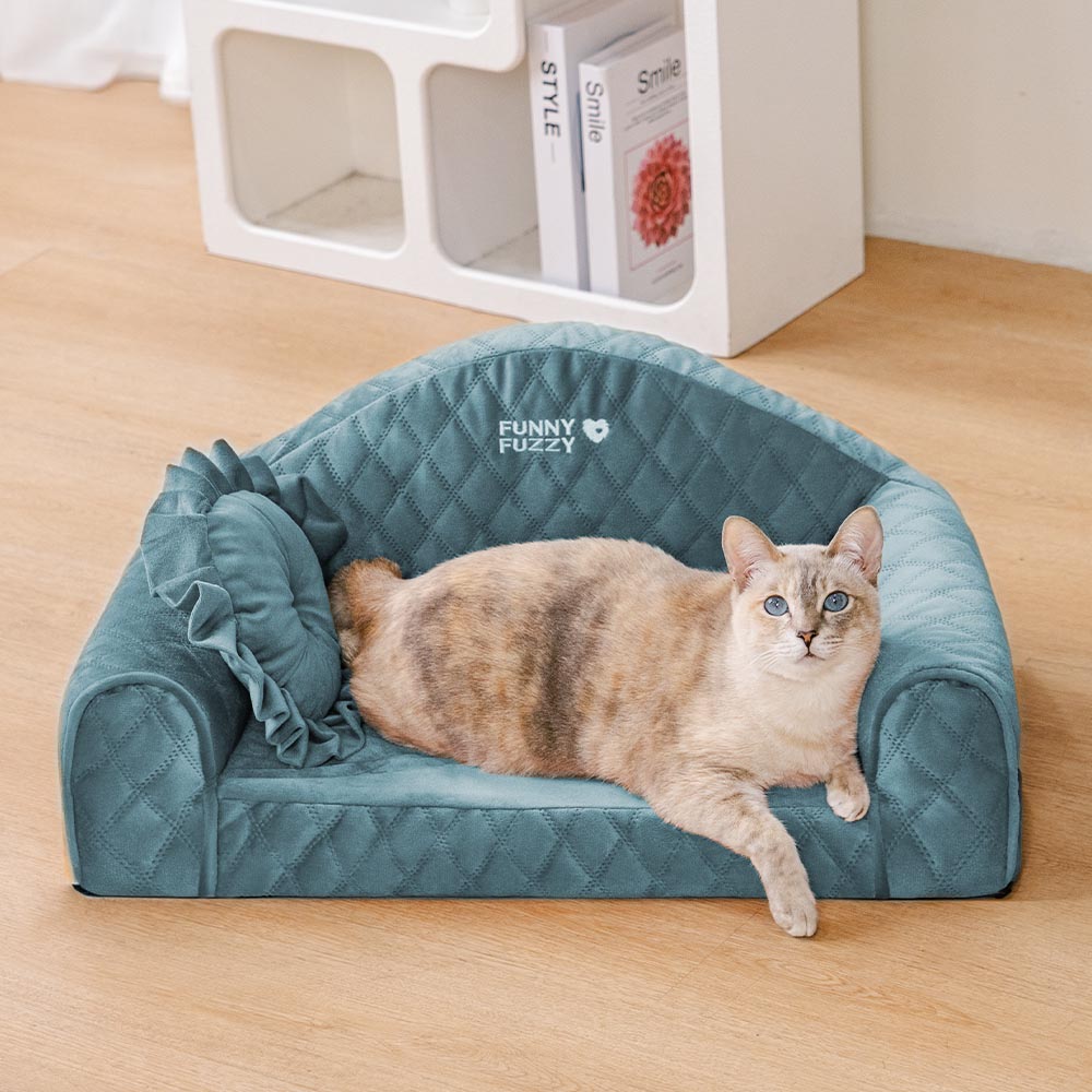 Pinky Cozy Indoor Sofa Calming Cat Bed -  Princess Lord