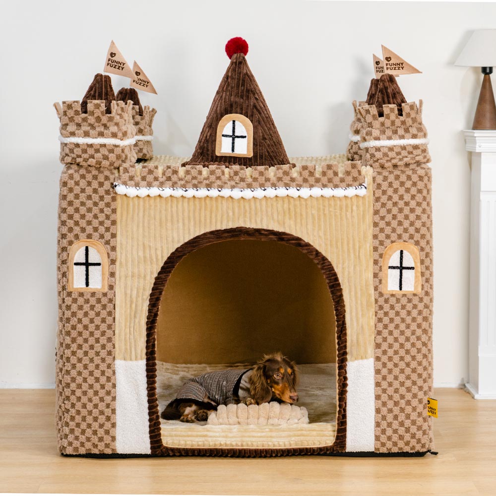 FUNNYFUZZY  Cozy Orthopedic Kids Indoor Play Tent Dog Tent Bed - Fairytale Dreamland