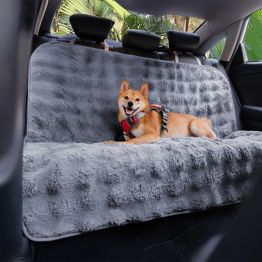 Fluffy Cozy Calming Pet Blanket Car Seat Protector Cover- Surestep