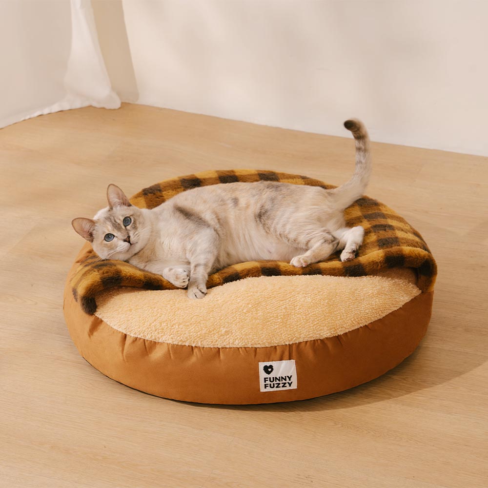 Washable Ultra Soft Sleeping Round Cat Bed