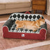 Diamond-Quilted Sherpa Orthopedic Dog & Cat Sofa Bed - Cocoa Pine