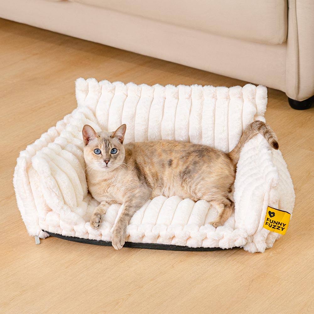 Washable Calming Soft Pillow Bolster Cat Bed-Snoozy Dream