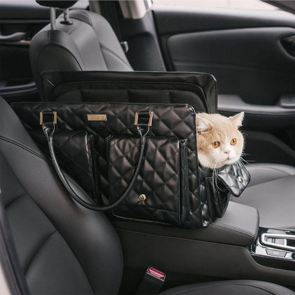 Bolsa de gato de viaje compartido de gato humano y elegante con elegantes con elegantes