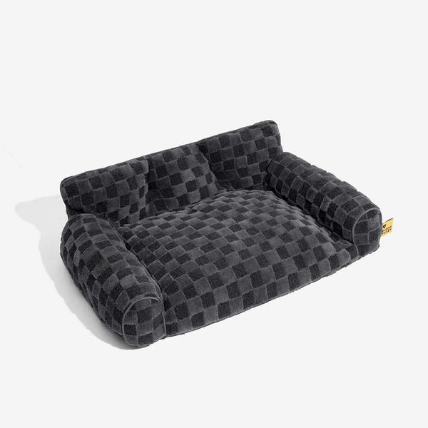 Cama de refugios de perro ortopédico y esponjes removibles a cuadros - Cozynest