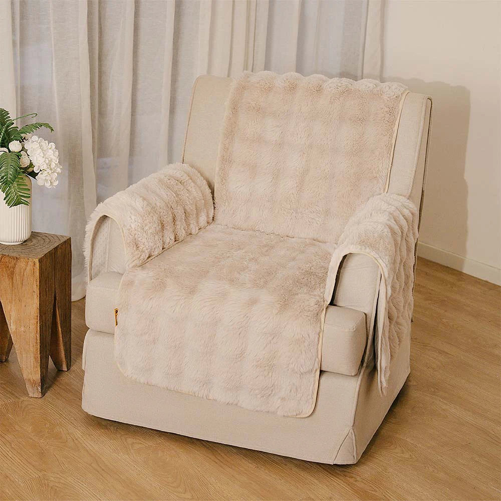 Water-resistant Fluffy Soft Furniture Protector Couch Cover-EverDry