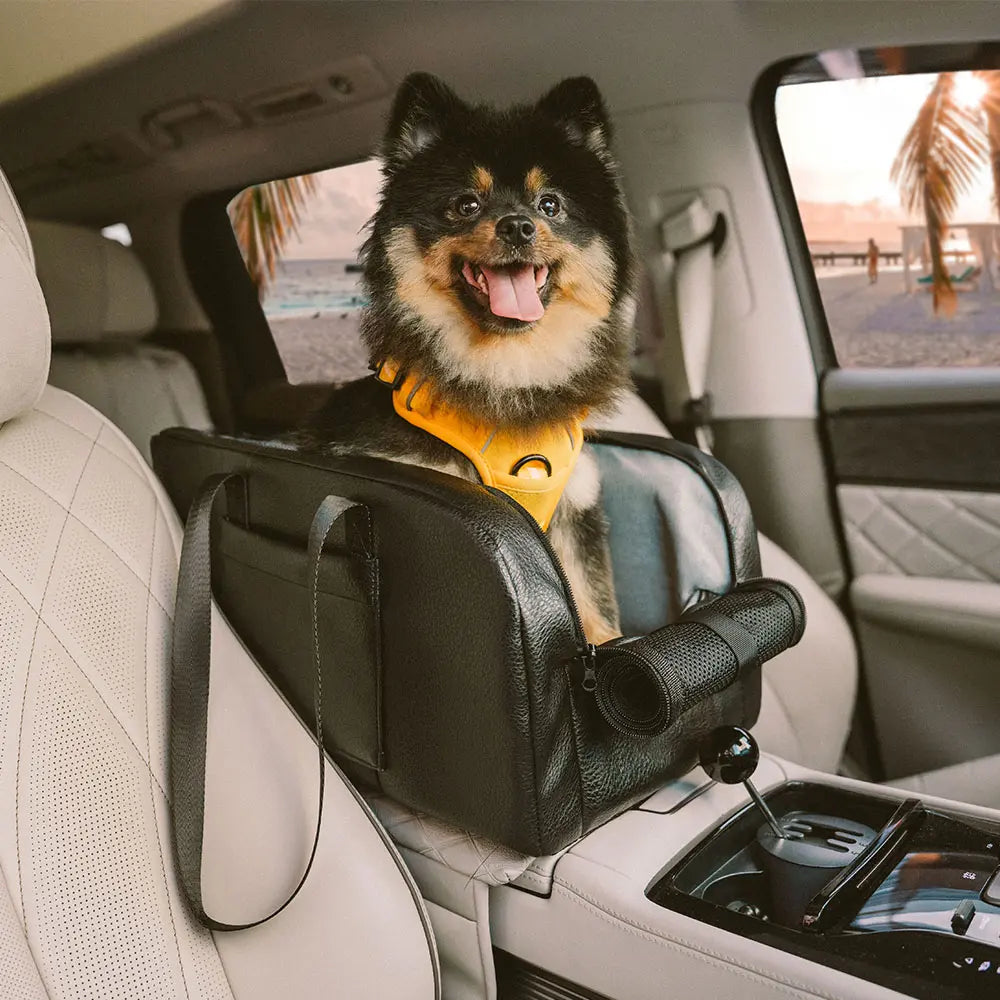 Travel Safety Elevated Detachable Dog Car Seat Center Console for Small Dogs