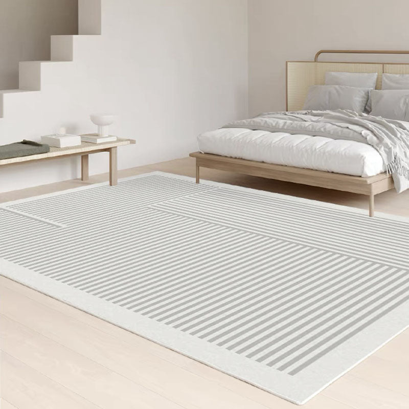 Alfombra impermeable para sala de estar con líneas geométricas modernas, alfombra para mascotas