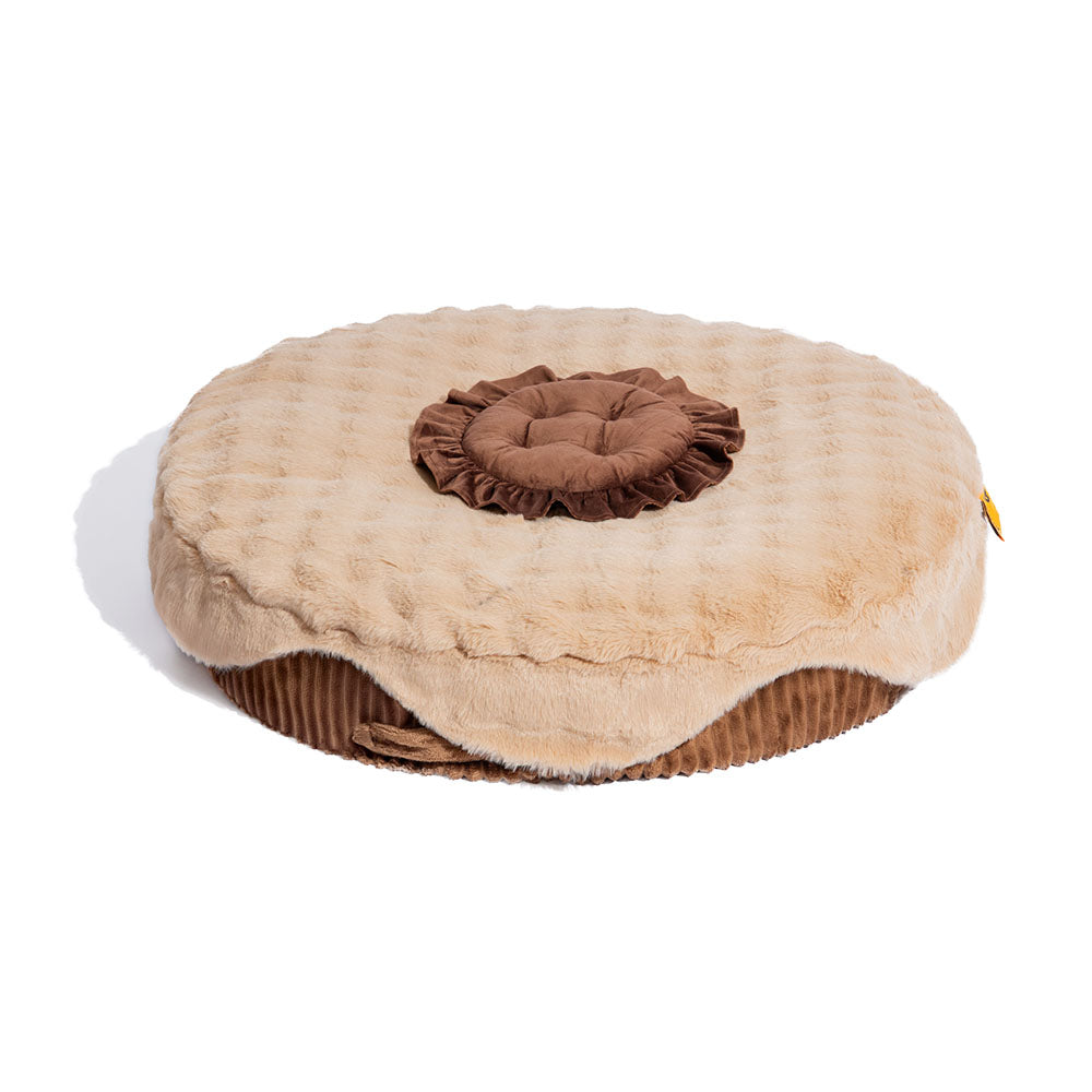 Fluffy Cake-Shaped Detachable Plush Orthopedic Pet Bed – DreamBake