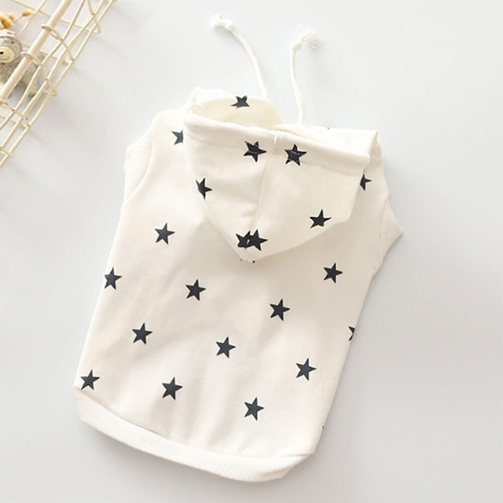 Star Print Dog Hoodie - Warm and Stylish Pet Sweatshirt