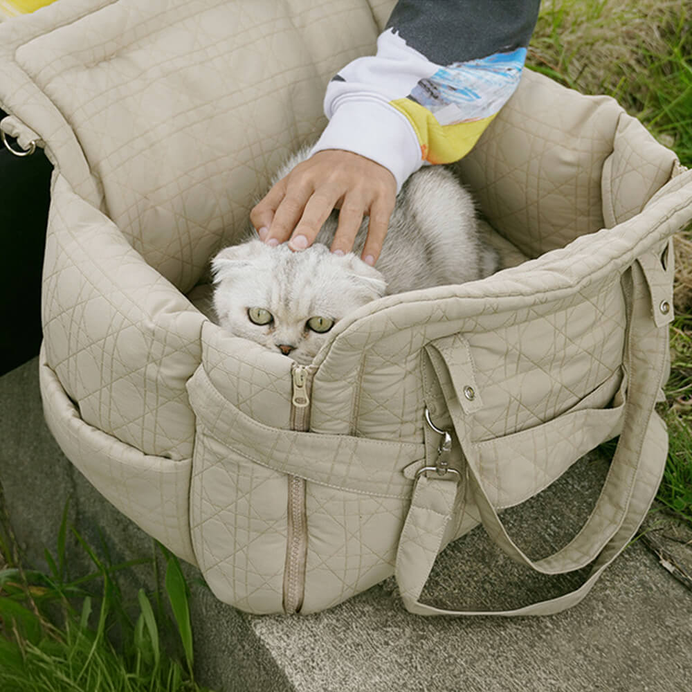 Portable Safety Multi-Purpose Pet Carrier Bag Dog Car Seat Bed