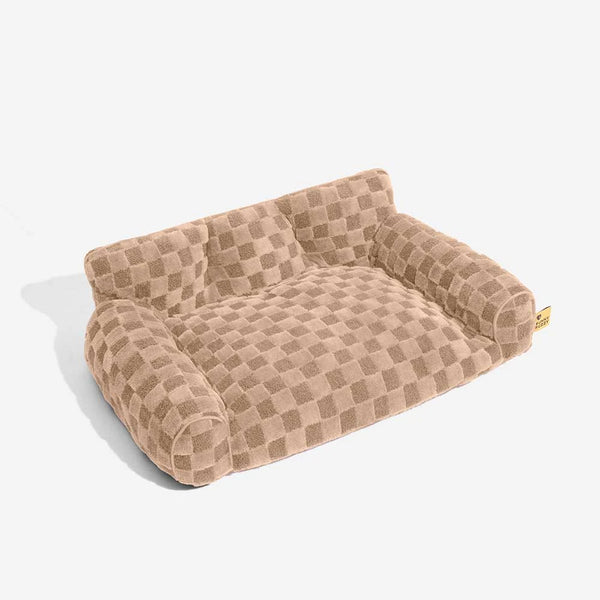 Cama de refugios de perro ortopédico y esponjes removibles a cuadros - Cozynest