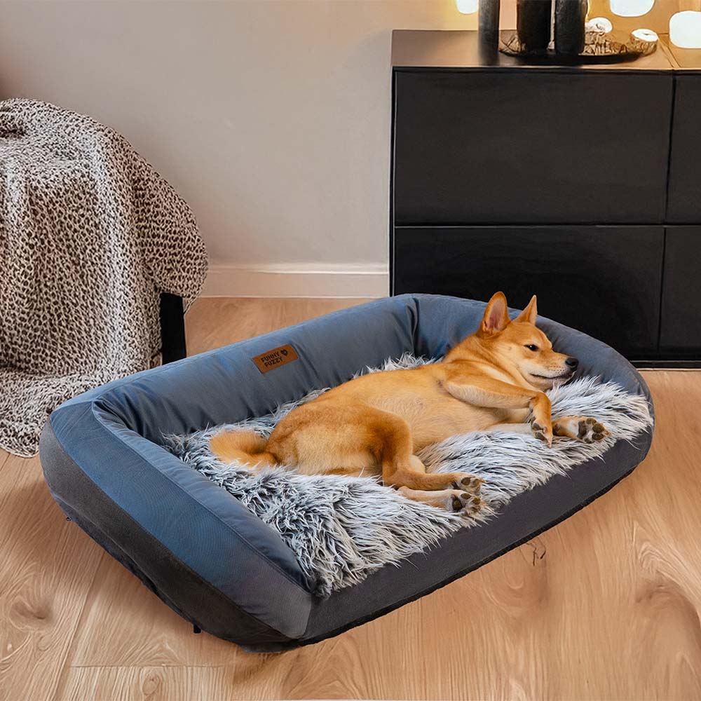 Large Cozy Dog Bed with Foldable Blanket Quilt