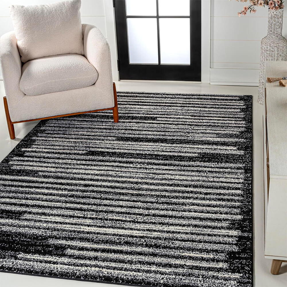 Line Texture Simple Modern Style Faux Cashmere Household Carpet