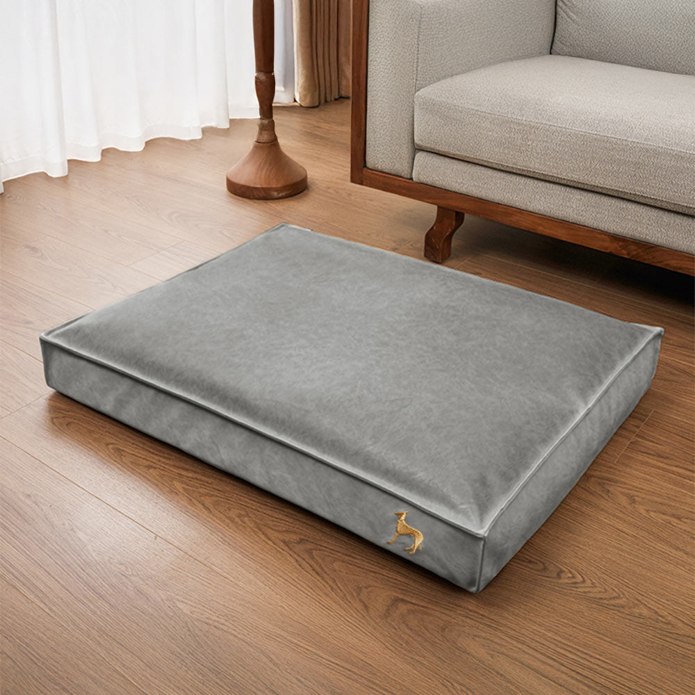 Cama de cuero de cuero impermeable duradera y limpia