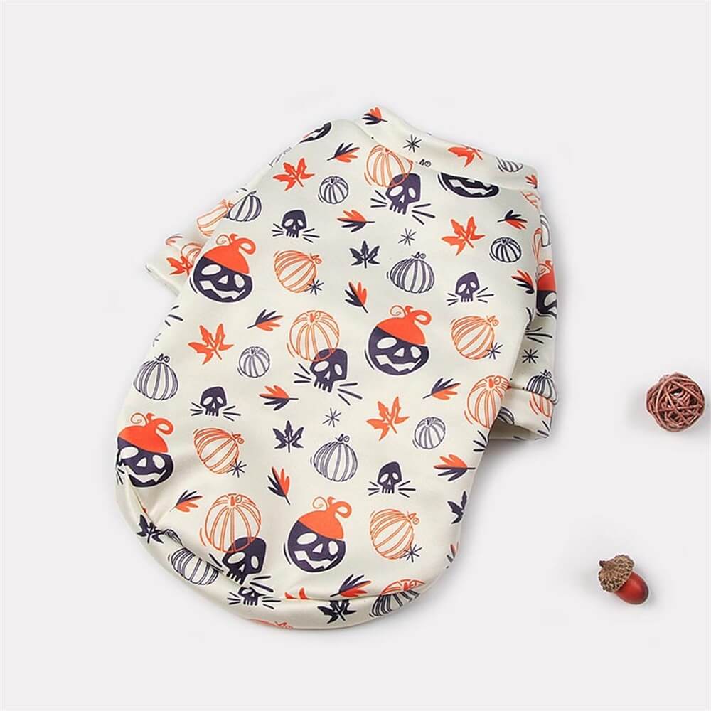 Disfraz de mascota de Halloween con estampado de felpa | Cálido diseño de calabaza y fantasma para otoño e invierno.