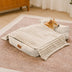 Cama de perro lavable de doble cara retro ante con almohada-Sweetdream