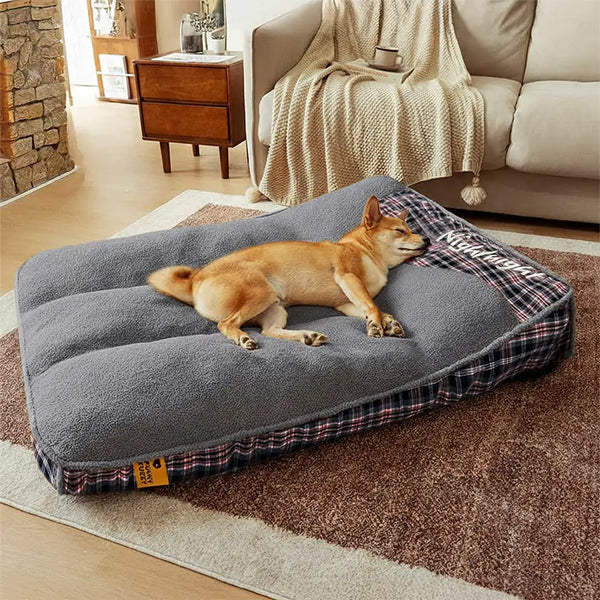 Cama de perros rectángulo de peluche de peluche extravagante extra grande - noche nocturna