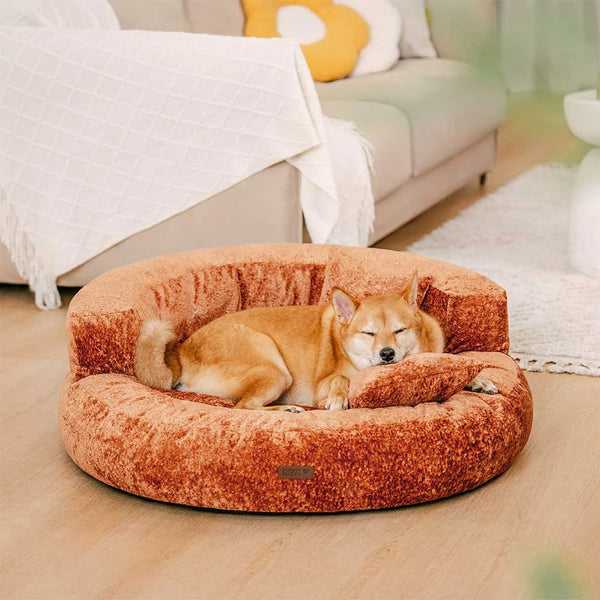 Luxe Diamond Velvet extraíble cama ortopédica para perros con almohada - Dreamnest