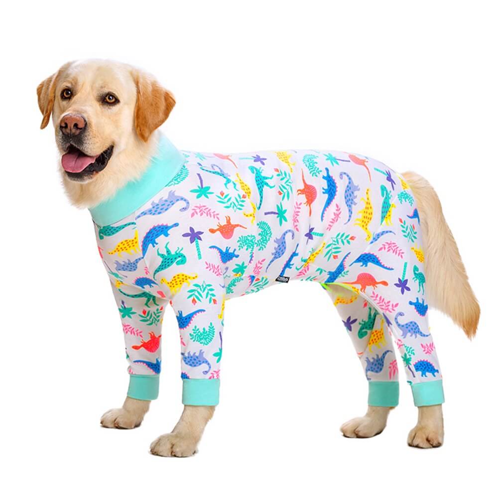 Large Dog Clothes: Thin Four-leg Full Belly Cover Four-legged Pajamas