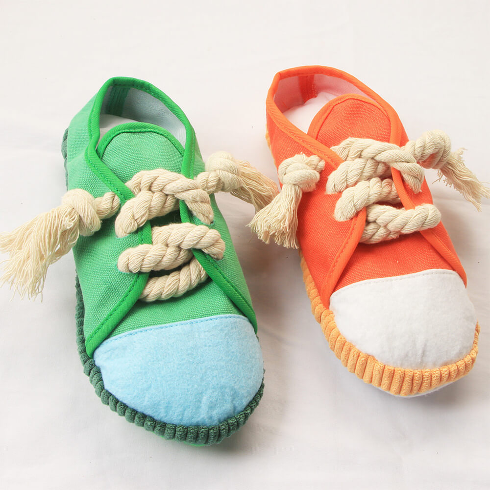 Colorful Shoes Durable Rope Chewing Interactive Dog Toy