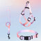 <tc>Color</tc>Arnés de pecho y cuerda de tracción para perros con gradiente de colores vibrantes - Diseño antidesgarro