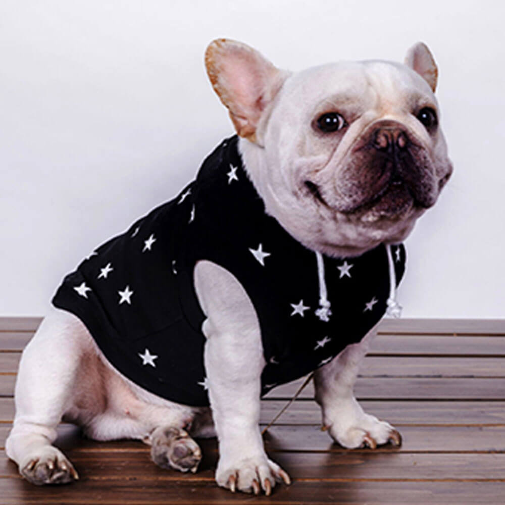 Star Print Dog Hoodie - Warm and Stylish Pet Sweatshirt