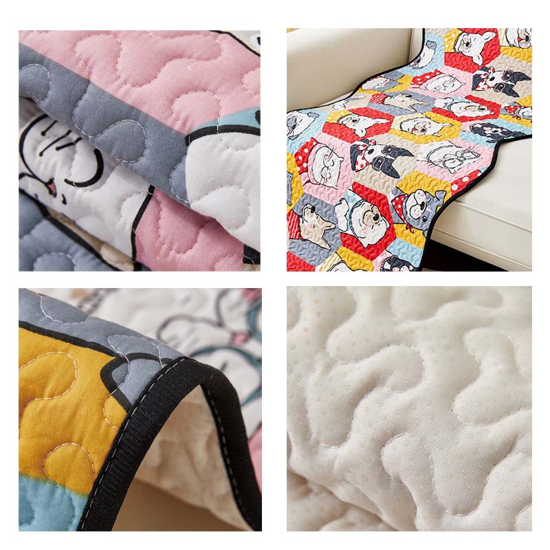 Divertida funda protectora para sofá de algodón - Puzzle para perros y gatos