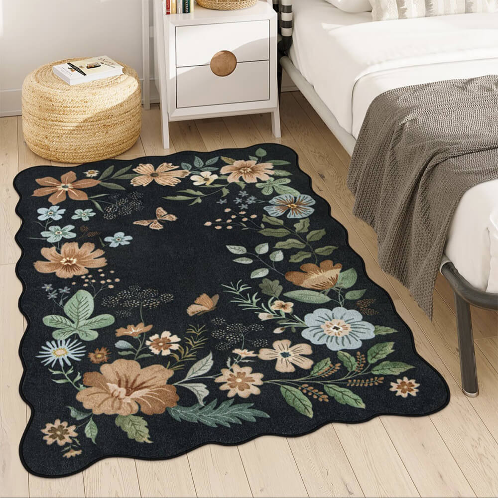 Nature Botanical Garden Pet-Friendly Living Room Rug