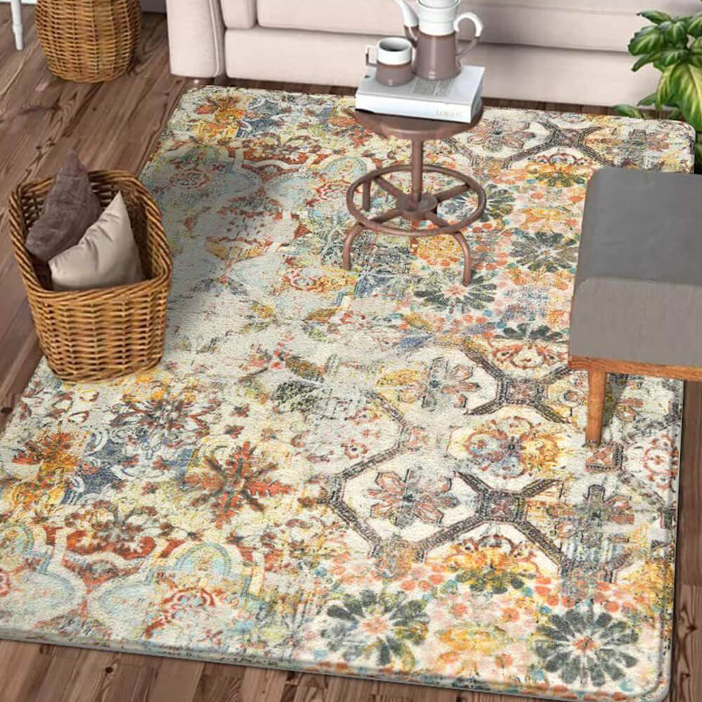 Anti-slip Vintage Print Pet Carpet