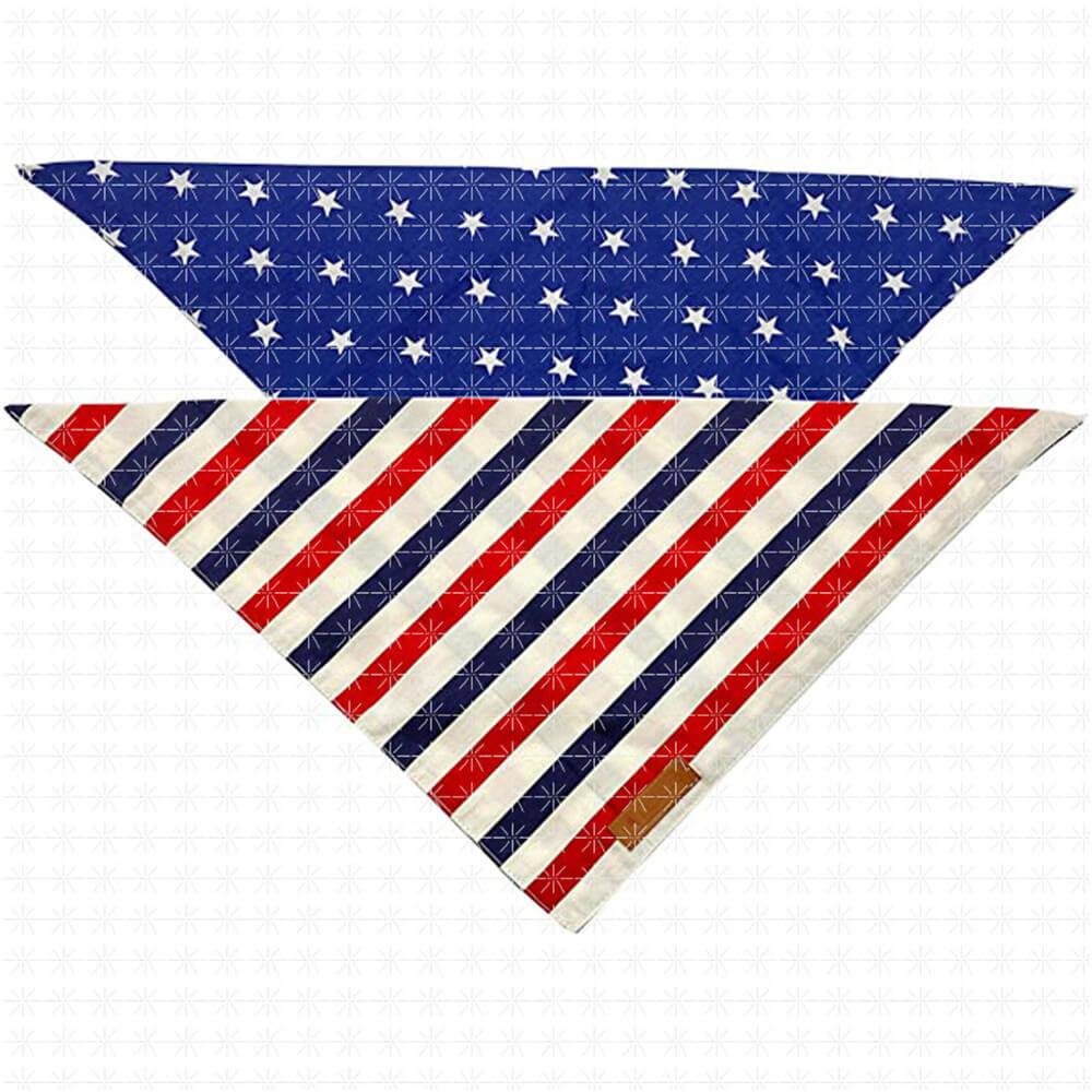 Accesorios para perros y gatos, bandana triangular con bandera americana, decoración para el Día de la Independencia de mascotas